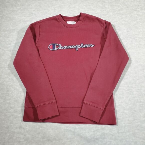 Champion Other - Champion Sweatshirt Mens Small Burgundy Fleece Lined Reverse Weave Crew Neck